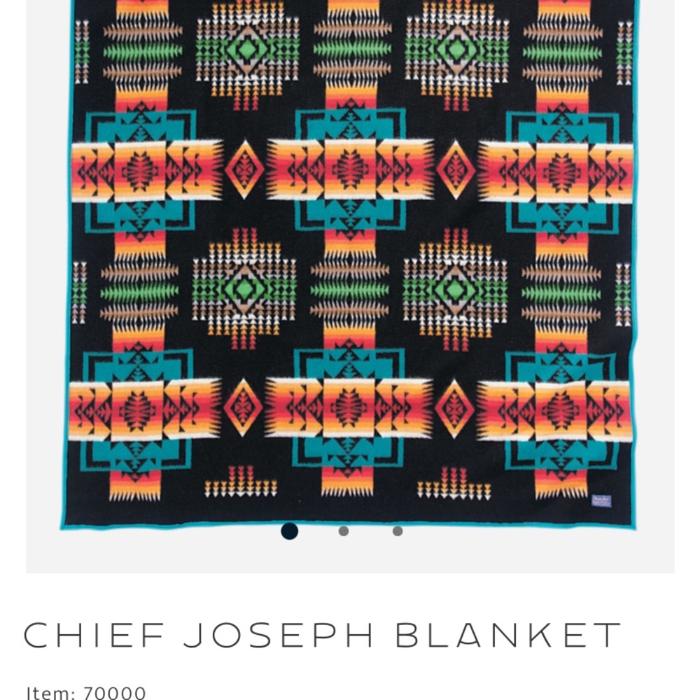 NWT PENDLETON CHIEF JOSEPH TWIN BLANKET IN BLACK